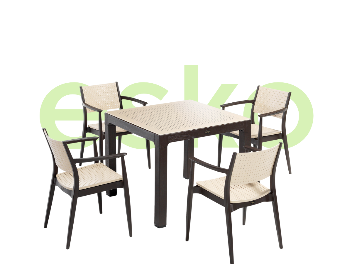 SEGİNUS 4 KİŞİLİK CAMLI MASA TAKIMI