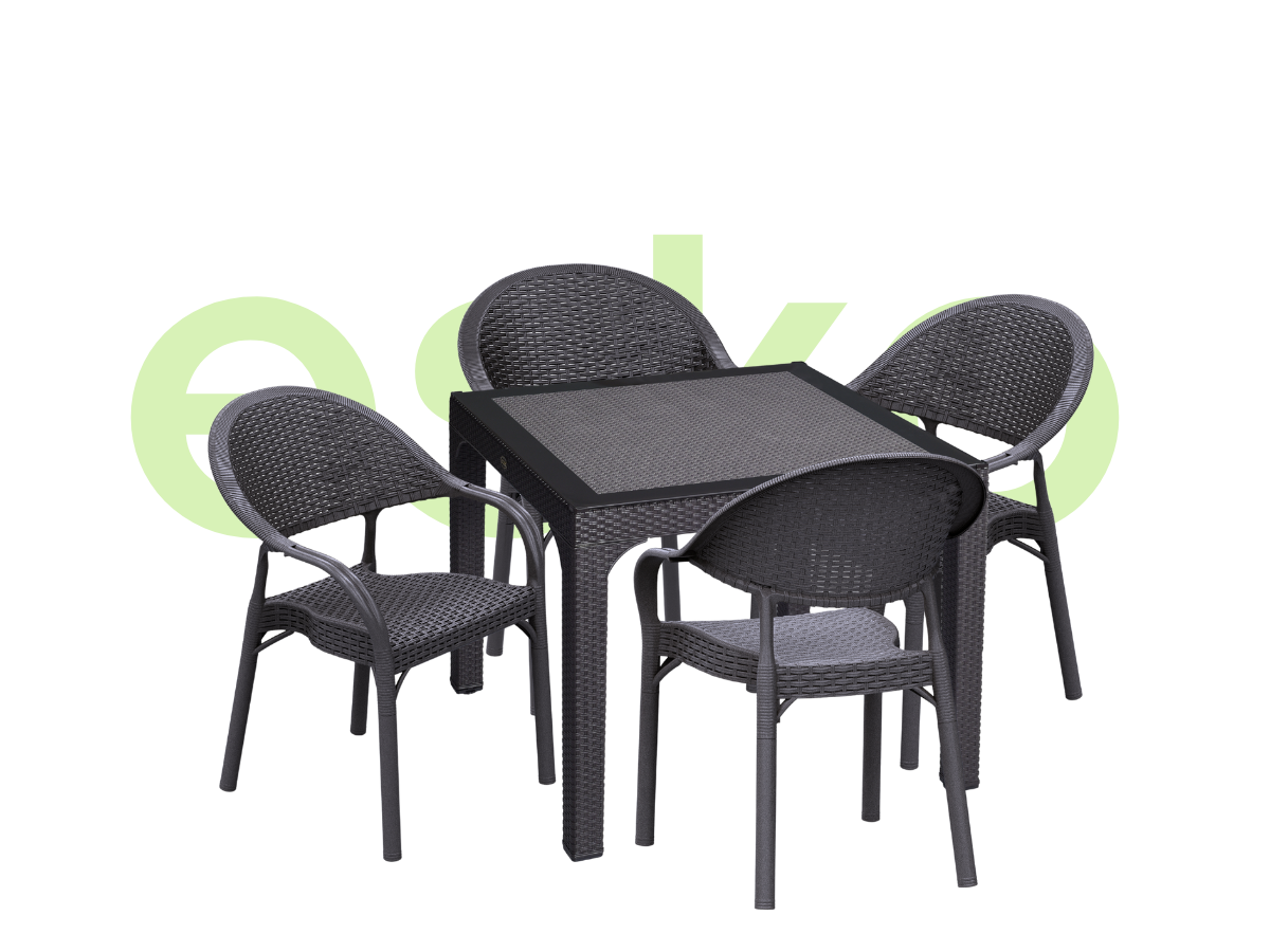 BAMBU 90 CM X 90 CM CAMLI MASA TAKIMI